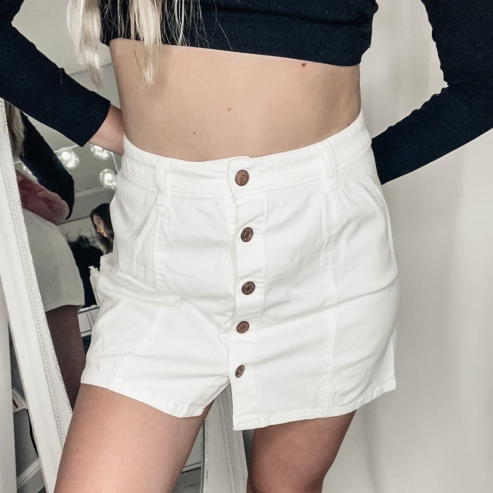 White Button Down Skirt